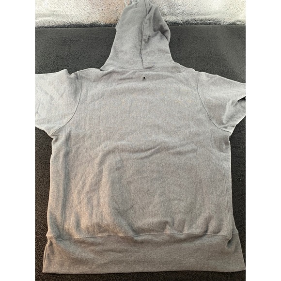 Champion Reverse Weave Men's Gray Short Sleeve Hoodie Sweatshirt Size Large - Picture 2 of 7